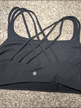 Athleta Black Strappy Crisscross Sports Bra